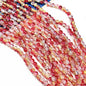 Crackle Flower Glass Beads 8mm Soft Purple Blue Gradient 3 Strands 48
