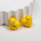 Balloon Heart Acrylic Beads 19mm Glossy Colorful Lettering 10pcs 11