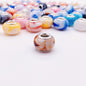Acrylic Round Spacer Beads 14mm Ink Imitation Ceramic Large Hole 50pcs 13