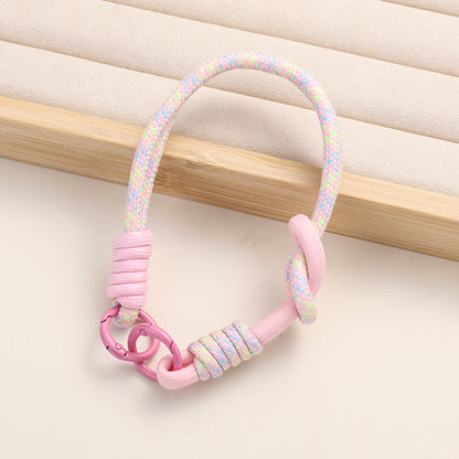 Patterned Macrame Dual Ring Phone Charm Polyester 33cm 2pcs 14