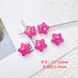 Star and Strawberry Heart Metal Beads Glossy Painted Colorful 10pcs 12