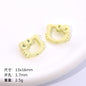 Hollow Kitty Metal Beads 16mm Painted Plating Alloy 20pcs 11