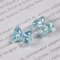 Transparent Plating Bow Acrylic Beads 15.6*14mm Candy Colored 100pcs 6