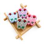Silicone Focal Beads Slippers Palm Tree Red Bow Design 20pcs 2