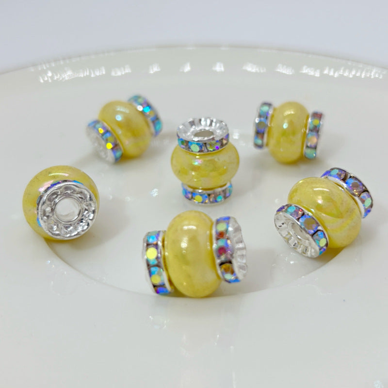 Lantern Rhinestone Beads 14mm Acrylic Plating Bright Color 20pcs 13