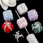 Square Rhinestone Beads 18mm 19mm Imitation Granulated Sugar Gift Box 2pcs 4