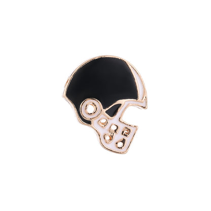 Rugby Series Metal Beads Enamel Painted Zinc Alloy 50pcs 7