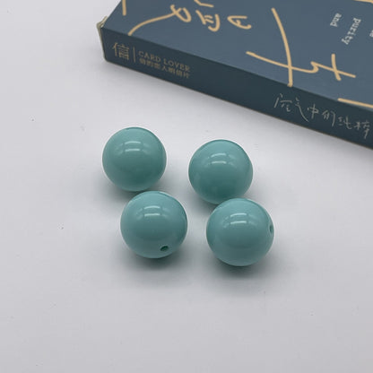 Opaque Bubblegum Beads 20mm Solid Color Glossy Mixed 113pcs 15
