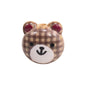 Cartoon Character Bear Head Acrylic Beads 17mm Colorful 10pcs 19