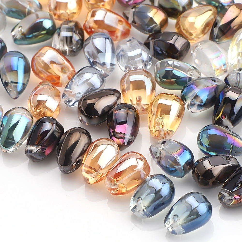 Crystal Teardrop Czech Glass Beads 6 9mm Iridescent Colors 100pcs