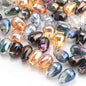 Crystal Teardrop Czech Glass Beads 6 9mm Iridescent Colors 100pcs