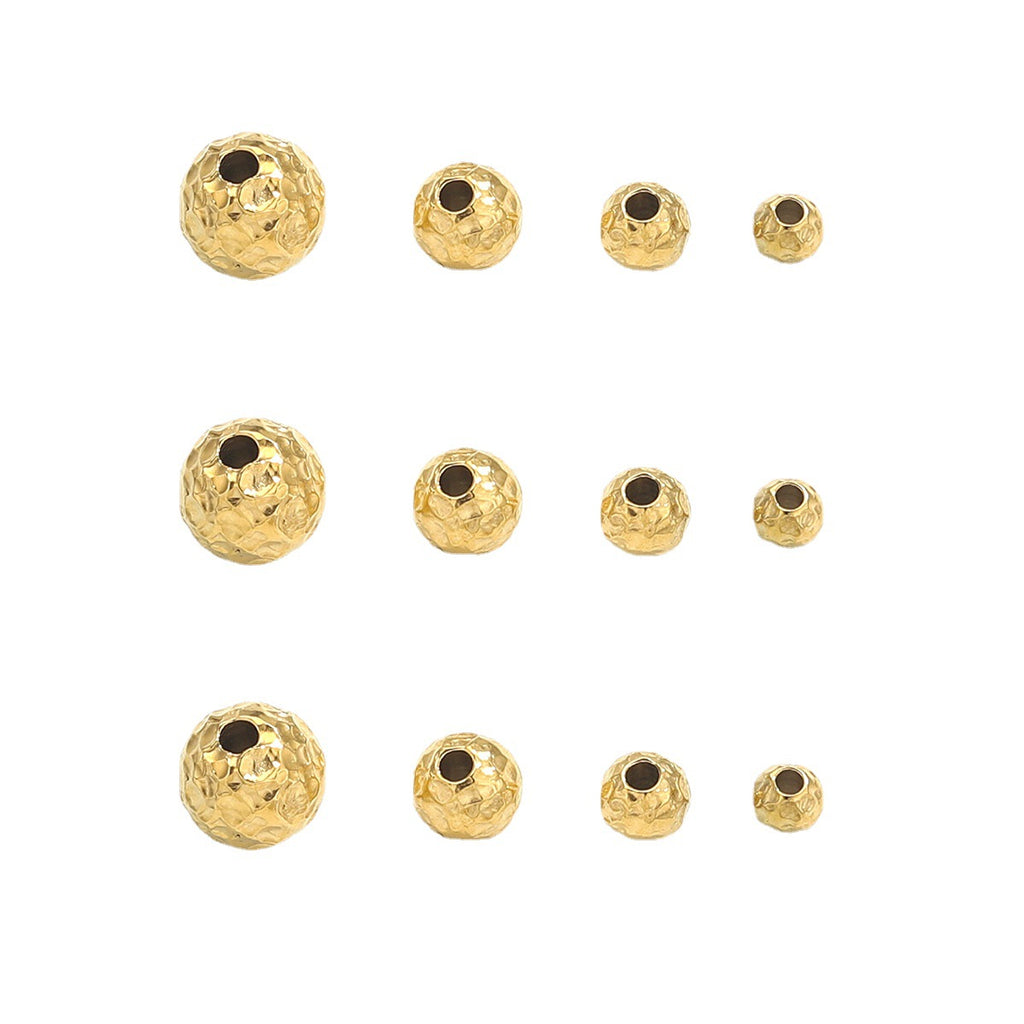 Stainless Steel Irregular Wrinkle Concave Metal Beads 4-8mm 10pcs 5