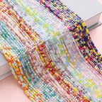 Colorful Faceted Square Seed Glass Beads 2mm 360pcs 3