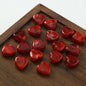 Japanese Ink Dyed Flat Heart Acrylic Beads 14mm Glossy Marbled 50pcs 2