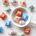 Cute Puppy Square Acrylic Beads 19mm Colorful Mixed 20pcs