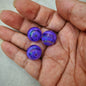 Plating Round Acrylic Beads 16mm Clear Striped 100pcs 9