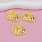 Glossy Pastel Resin Bear Resin Beads Playful Charm 10pcs 8