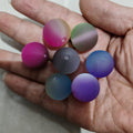 Gradient Bubblegum Beads 20mm Rubberized Two-Color Matte Finish 50pcs 2
