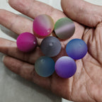 Gradient Bubblegum Beads 20mm Rubberized Two-Color Matte Finish 50pcs 2