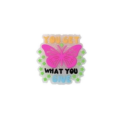 Silicone Focal Beads Phrase Glow In The Dark Vibrant Phrases 20pcs 10