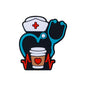 Silicone Focal Beads Coffee Stethoscope Gnome Holding Coffee Cup 1 pcs 8