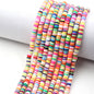 Flat Clay Beads 6mm Colorful Polymer Spacer Disc 10strands 19