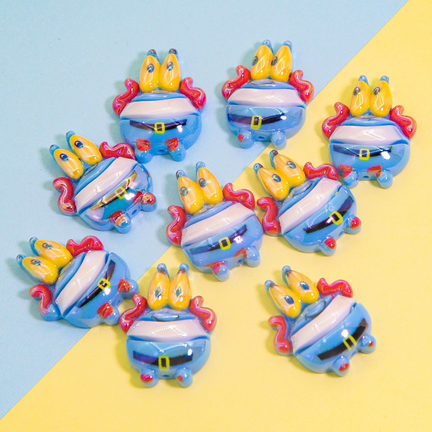 Glossy Spongebob Character Resin Beads 20pcs Colorful Series 4