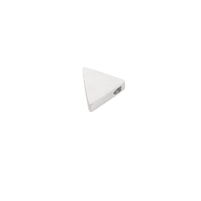Stainless Steel Triangular Metal Beads 9mm Glossy Mirror Surface 10pcs 6