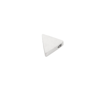 Stainless Steel Triangular Metal Beads 9mm Glossy Mirror Surface 10pcs 6