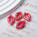 Plating Lip Acrylic Beads 25mm Metallic Glossy Finish 100pcs 2