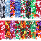 Festival Theme Pony Beads 9mm Acrylic Assorted Colors 200pcs