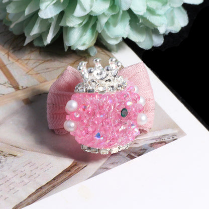 Embellished Bubblegum Beads 23mm Sugar Bow Design 5pcs 9