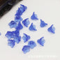 Frosted Transparent Trumpet Flower Glass Beads 9*13mm 20pcs 9