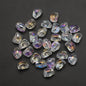 Electroplated Skull Head Glass Beads 8mm x 10mm Iridescent 30pcs 23