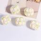 Embellished Double Layer Strawberry Clay Beads 22mm 5pcs 6
