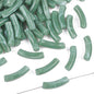 Curved Tube Acrylic Beads 32mm Translucent Mixed Colors 40pcs 10