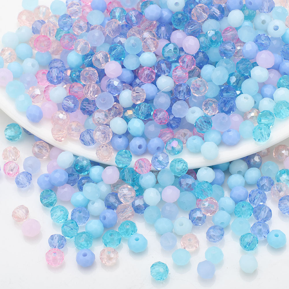 Czech Electroplated Faceted Glass Beads 8mm Soft Shimmer 100pcs 18