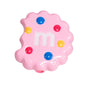 Hand Painted Bitten Cookie Acrylic Beads 22mm Enamel Glossy 10pcs 19
