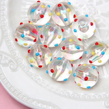 Hand Painted Duckling Cartoon Acrylic Beads 18mm 1pc 5
