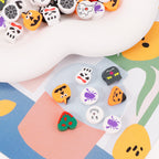 Festive Flat Clay Beads 9mm Halloween Theme Pattern 100pcs 4