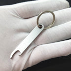 Stainless Steel Beer Bottle Opener Keychain Minimalist Design 6