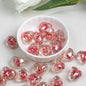 Floral Faceted Heart Acrylic Beads 20mm Resin 5pcs