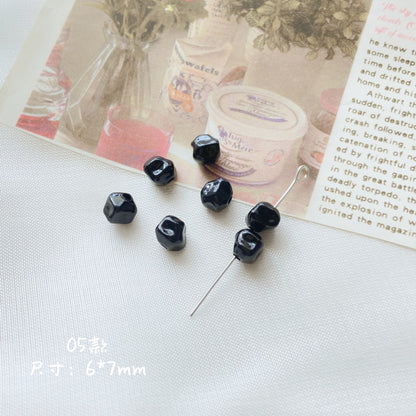Silicone Focal Beads Sassy Barbie Style Baking Painted Alloy Black Pink 6