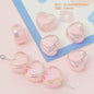 Milky Candy Heart Acrylic Flat Beads 14mm Double Layer 10pcs 6