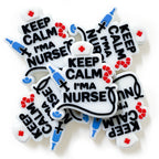 Silicone Focal Beads Nurse KEEP CALM I AM A NURSE Text and Medical Icons 20pcs 4