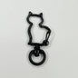 Zinc Alloy Kitten Shaped Colorful Buckle Keychain Clasps 20pcs 37mm 10