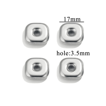 Stainless Steel Geometric Spacer Beads 5pcs 12