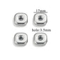 Stainless Steel Geometric Spacer Beads 5pcs 12