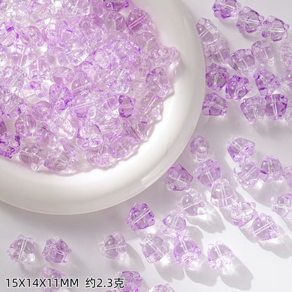 Clear Cartoon Cinnamorol Glass Beads 15mm Mixed Colors 50pcs 9