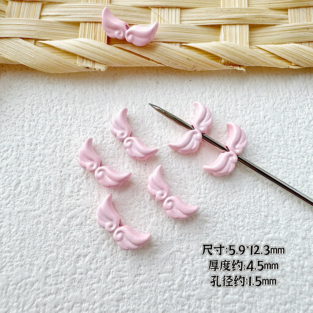 Baking Painted Cheese Animal Metal Beads Whimsical Pastel Colors 20pcs 7